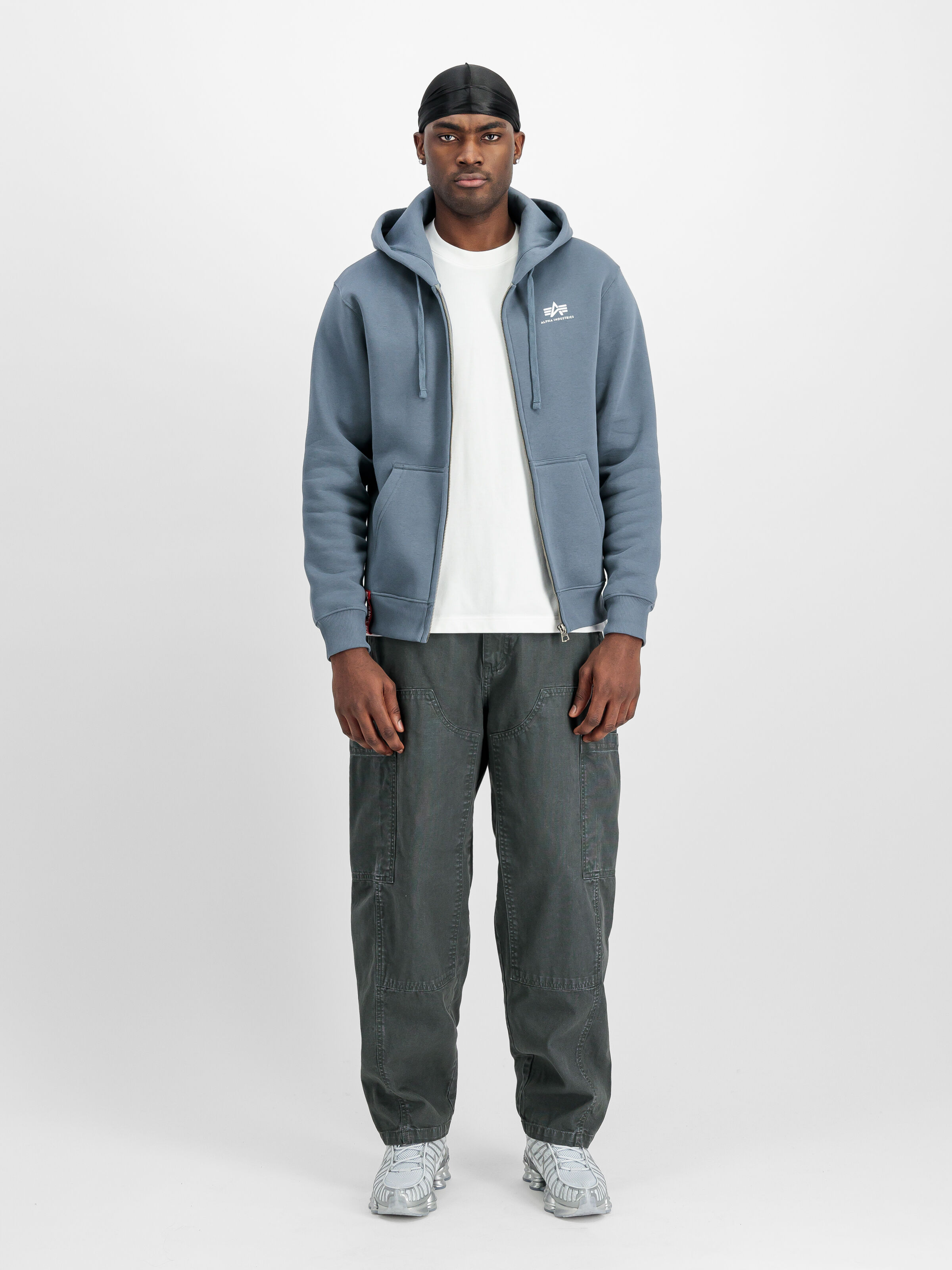 Basic Small Logo Zip Hoodie denim blue 118342_439_2_model_00001_160894