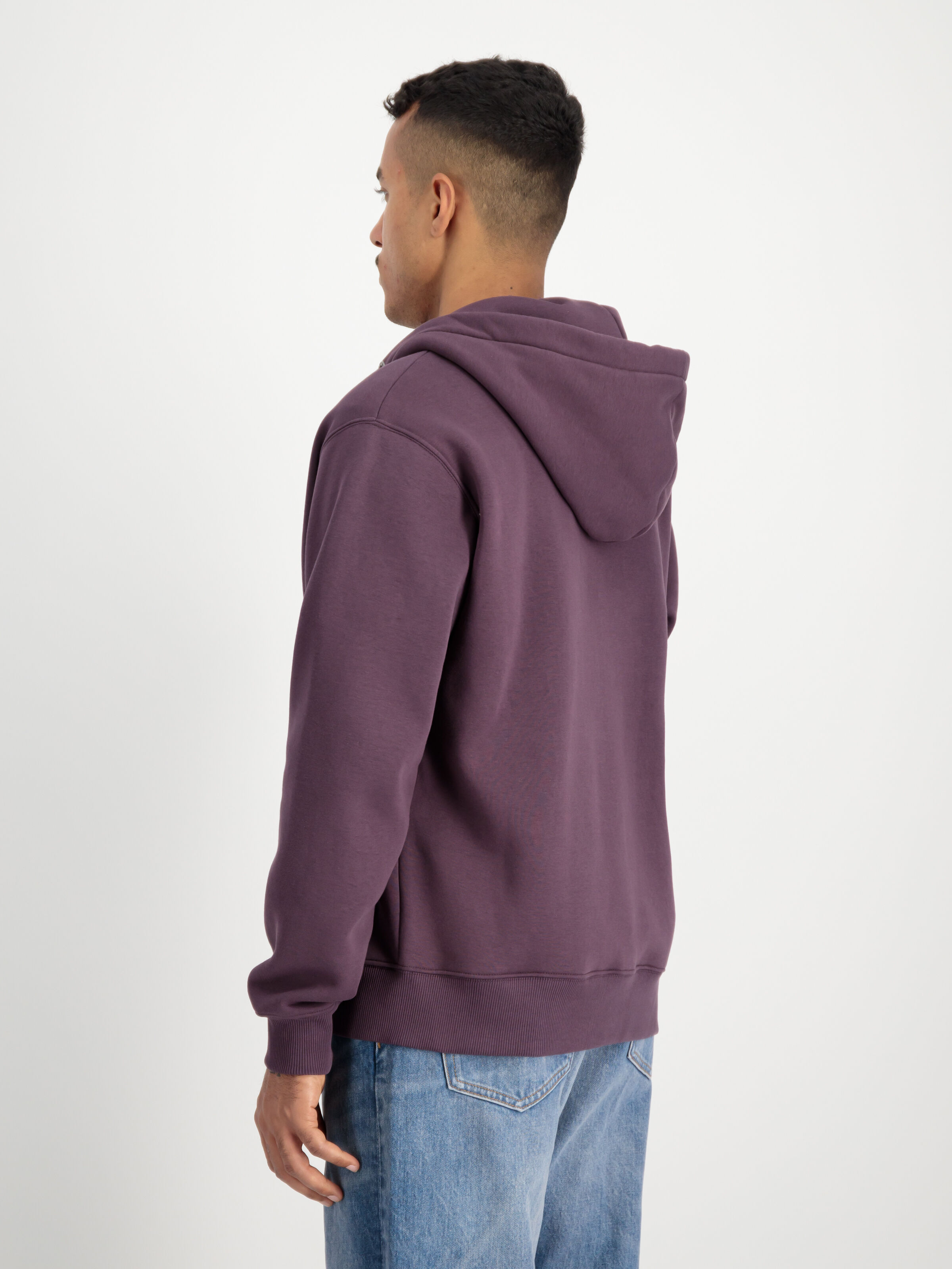 Basic Big Logo Zip Hoodie Plum 178325_719_2_model_00004_97490