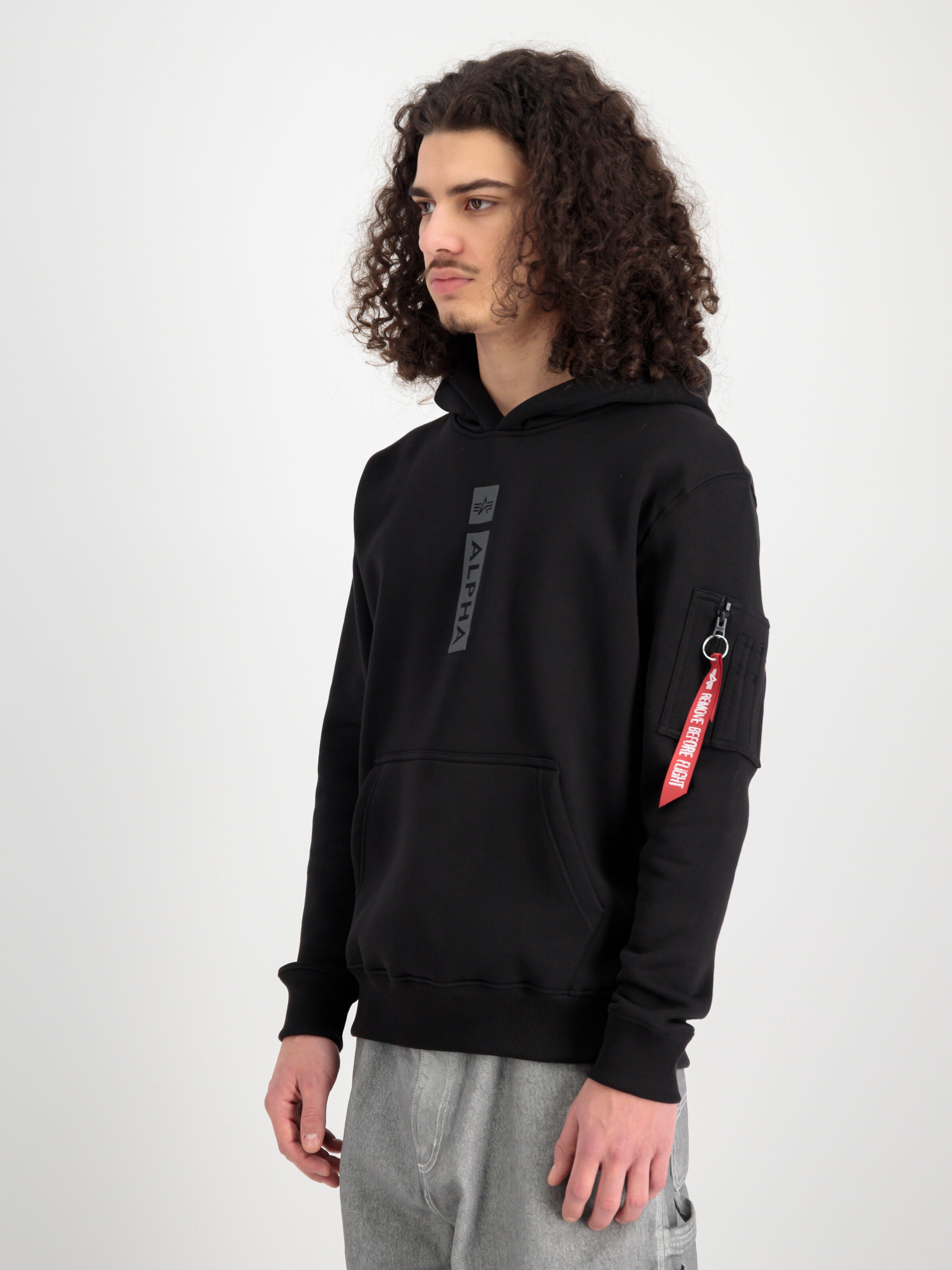 Alpha Puff Print Hoodie black 146338_03_2_model_00003_99664