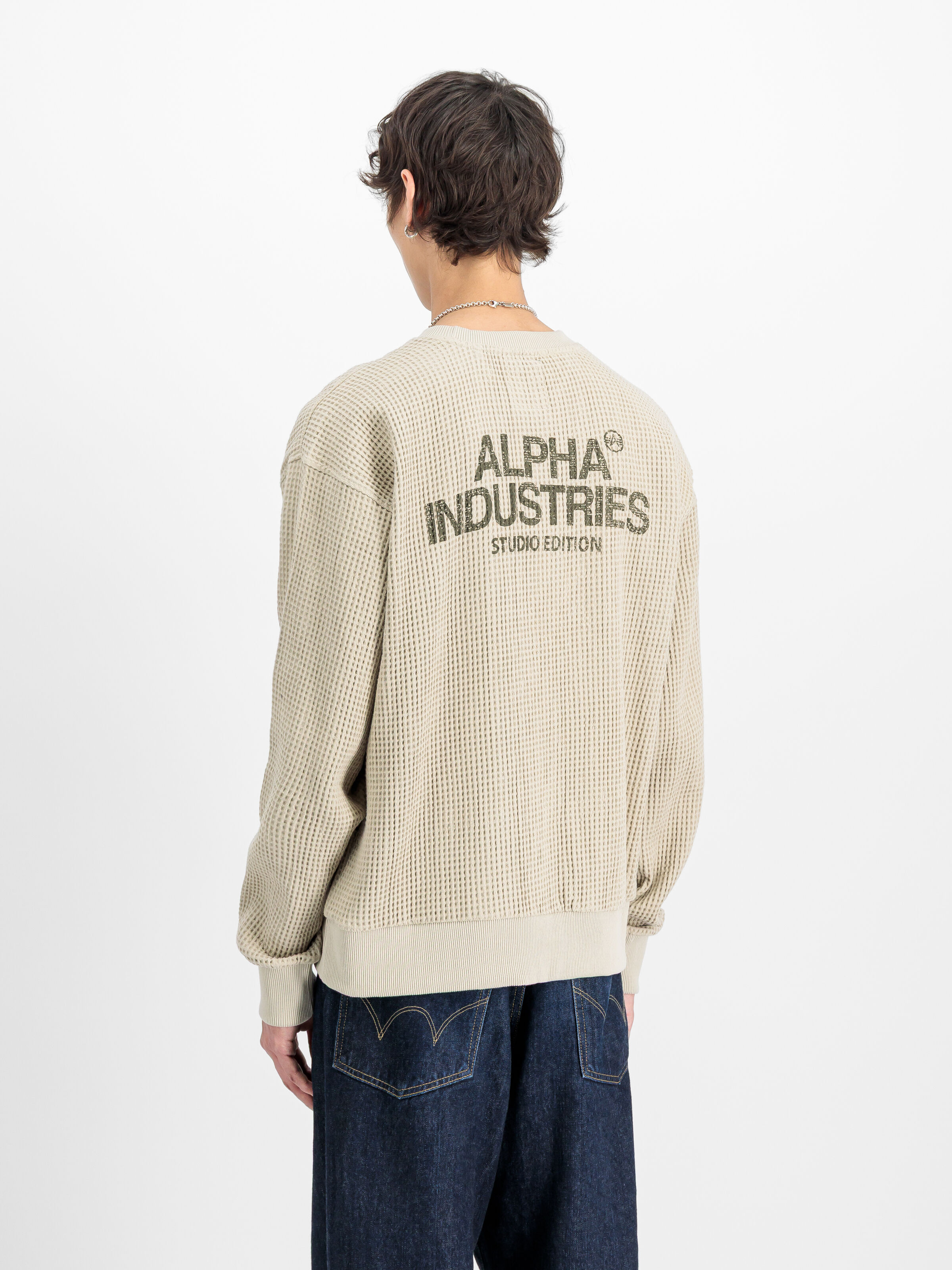 Studio Waffle Sweatshirt organic beige 258300_627_2_model_00003_172901