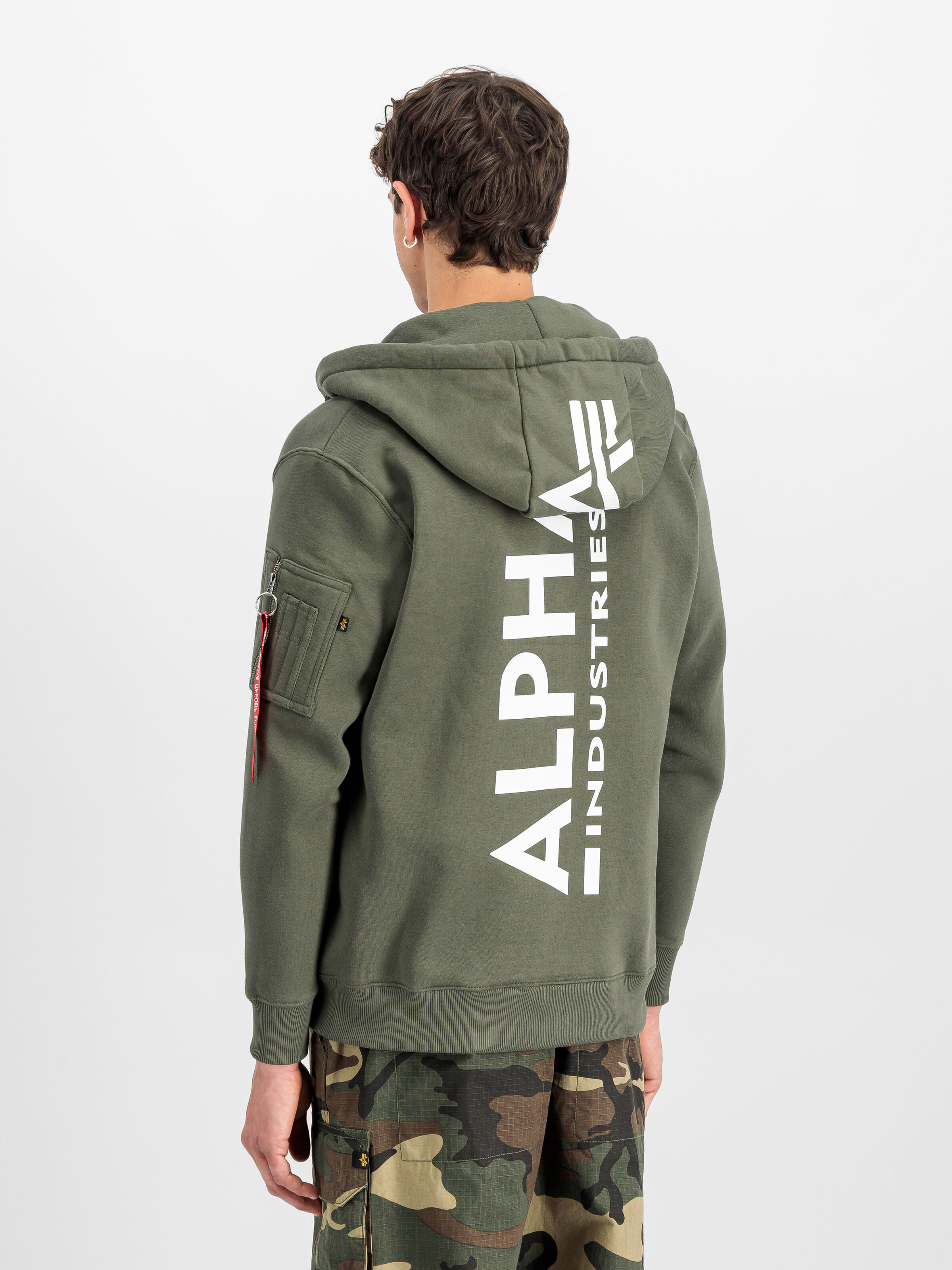 Backprint Zip Hoodie dark olive 128342_142_2_model_00003_190241