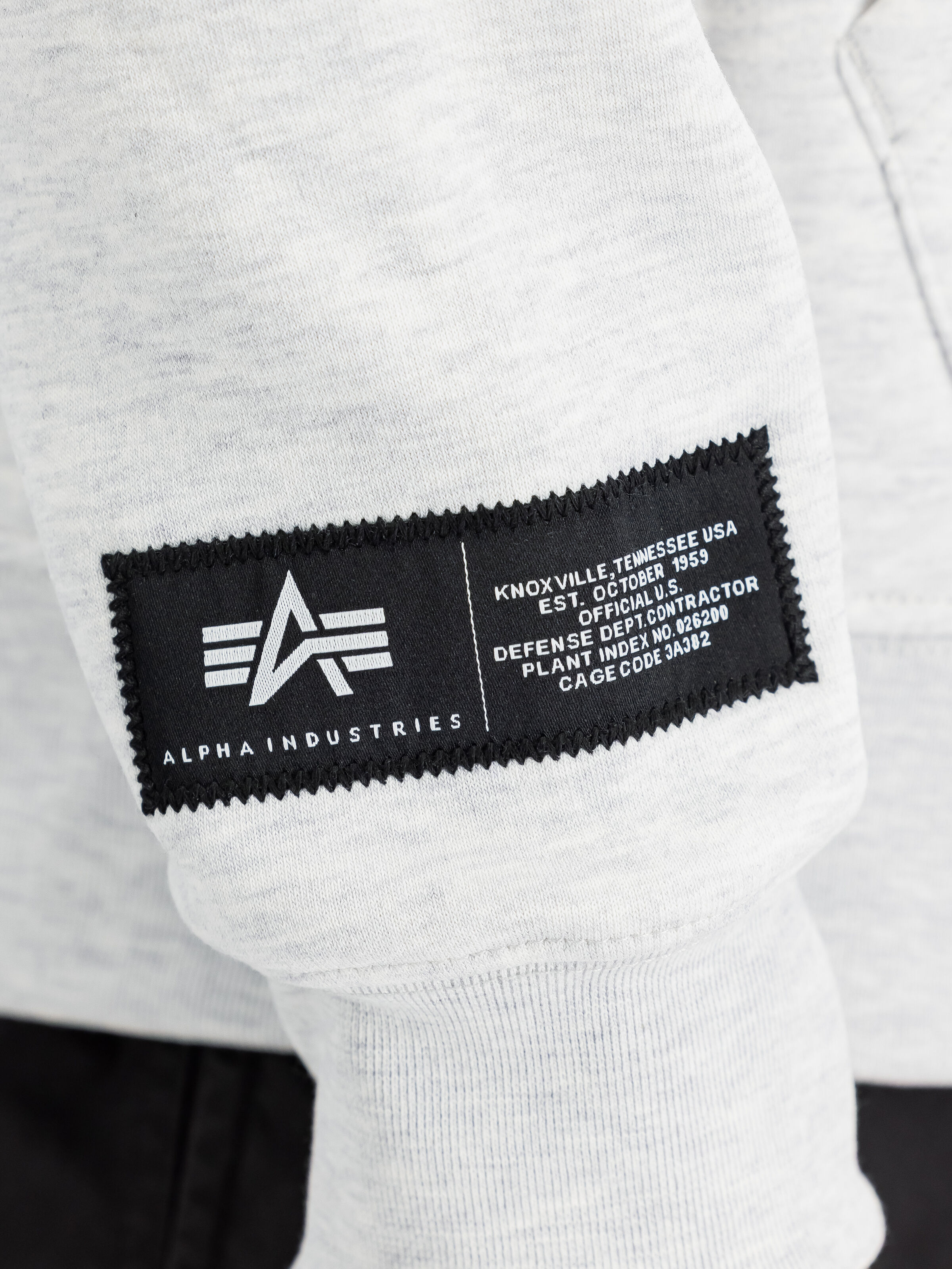Label Zip Backprint Hoodie pastel grey melange 258342_752_3_detail_00001_184226