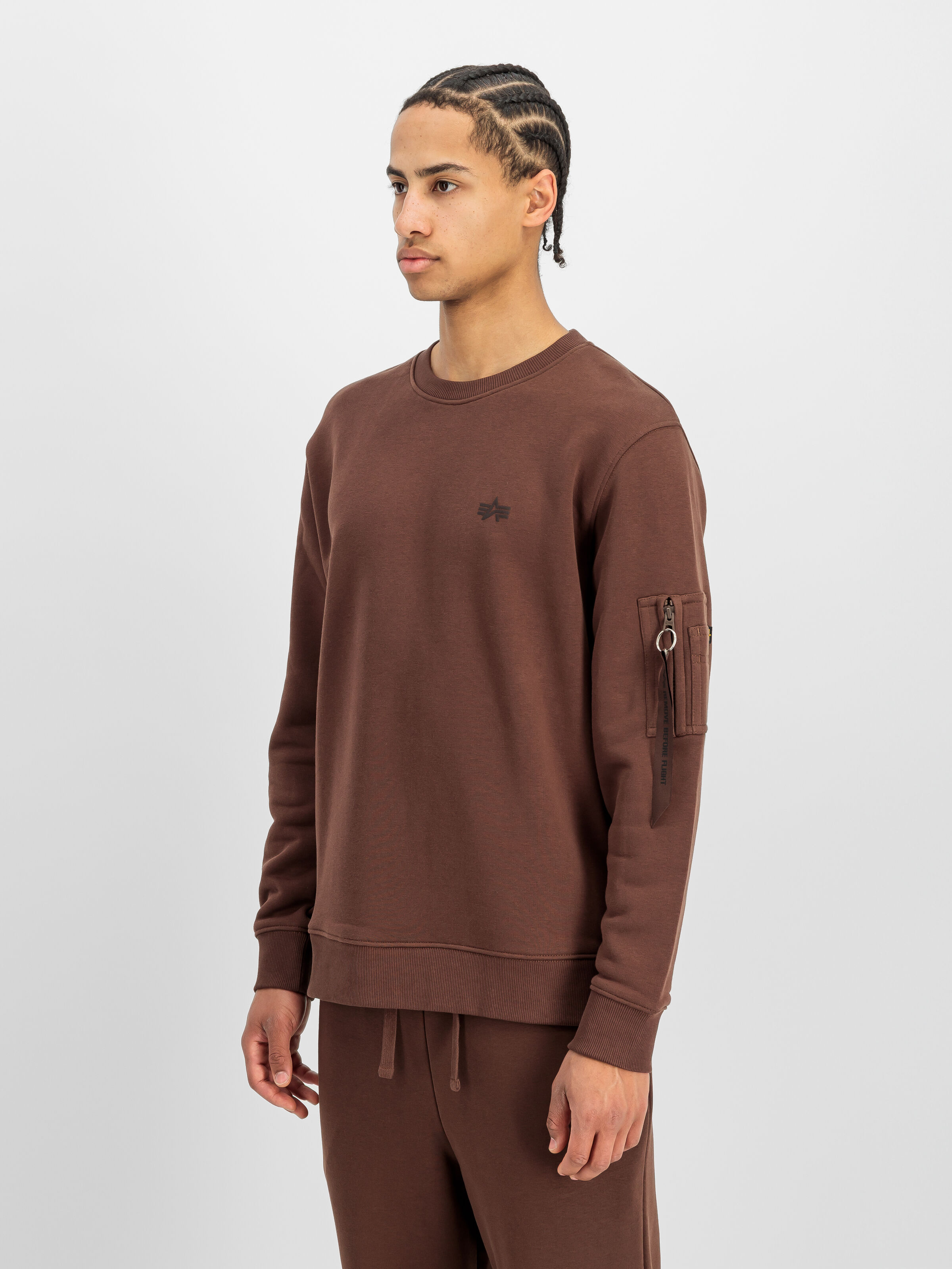Dye To Match Mid Logo Sweatshirt powder brown 268303_204_2_model_00002_236573