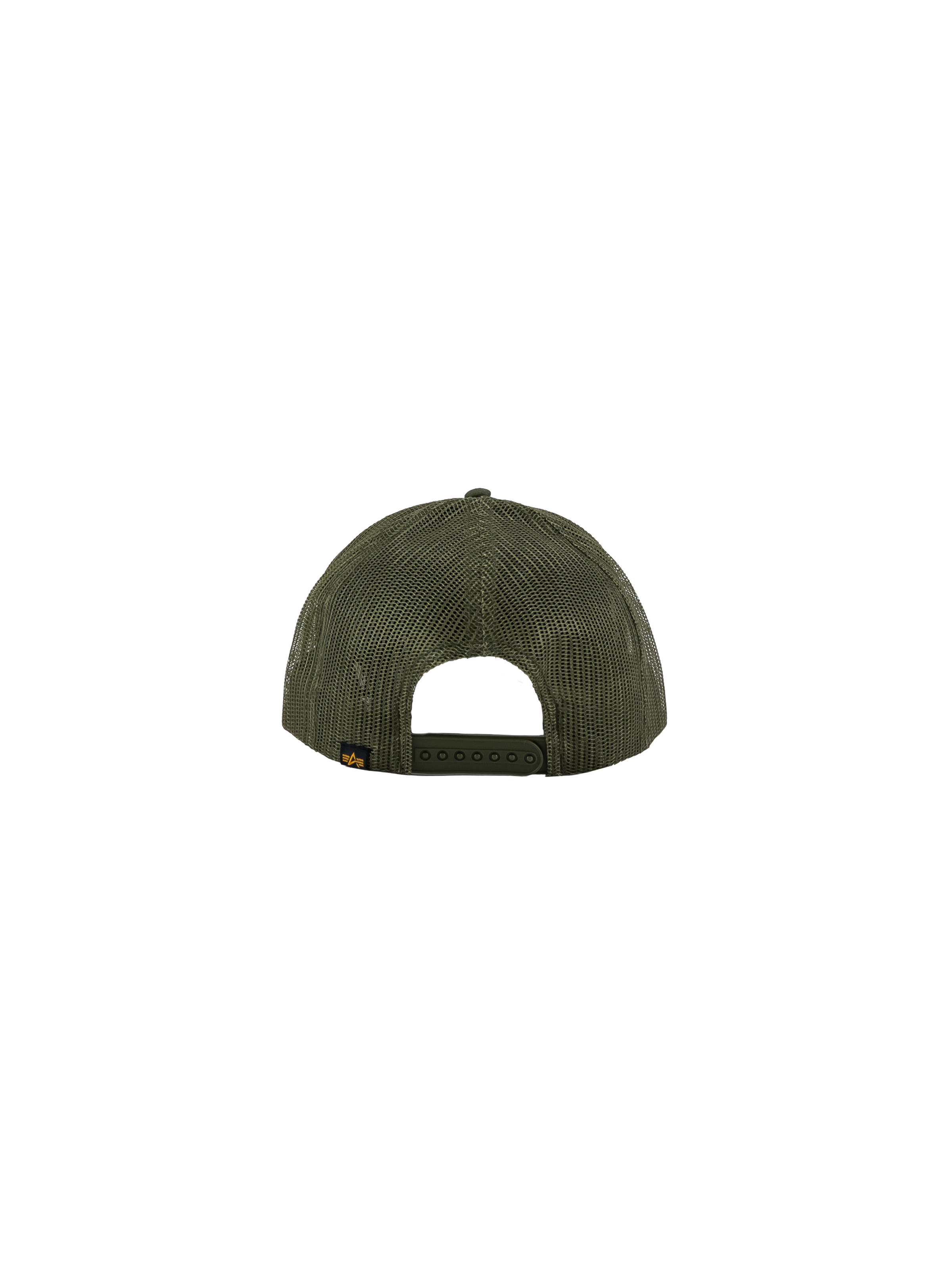 Alpha Label Trucker Cap dark olive 106901_142_1_flatlay_00002_153698
