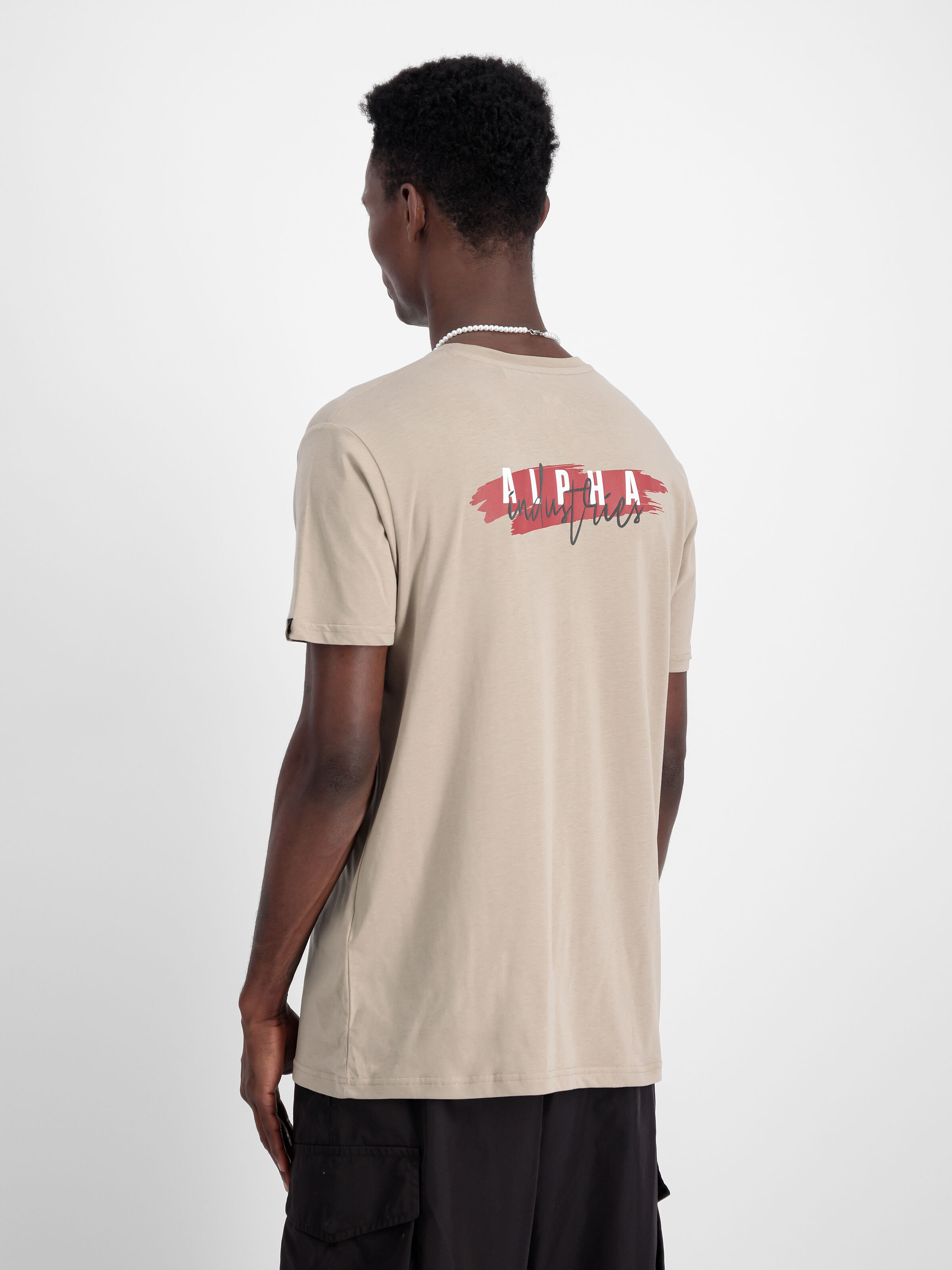 Signature Puff Print Backprint T-Shirt vintage sand 148523_679_2_model_00004_97959