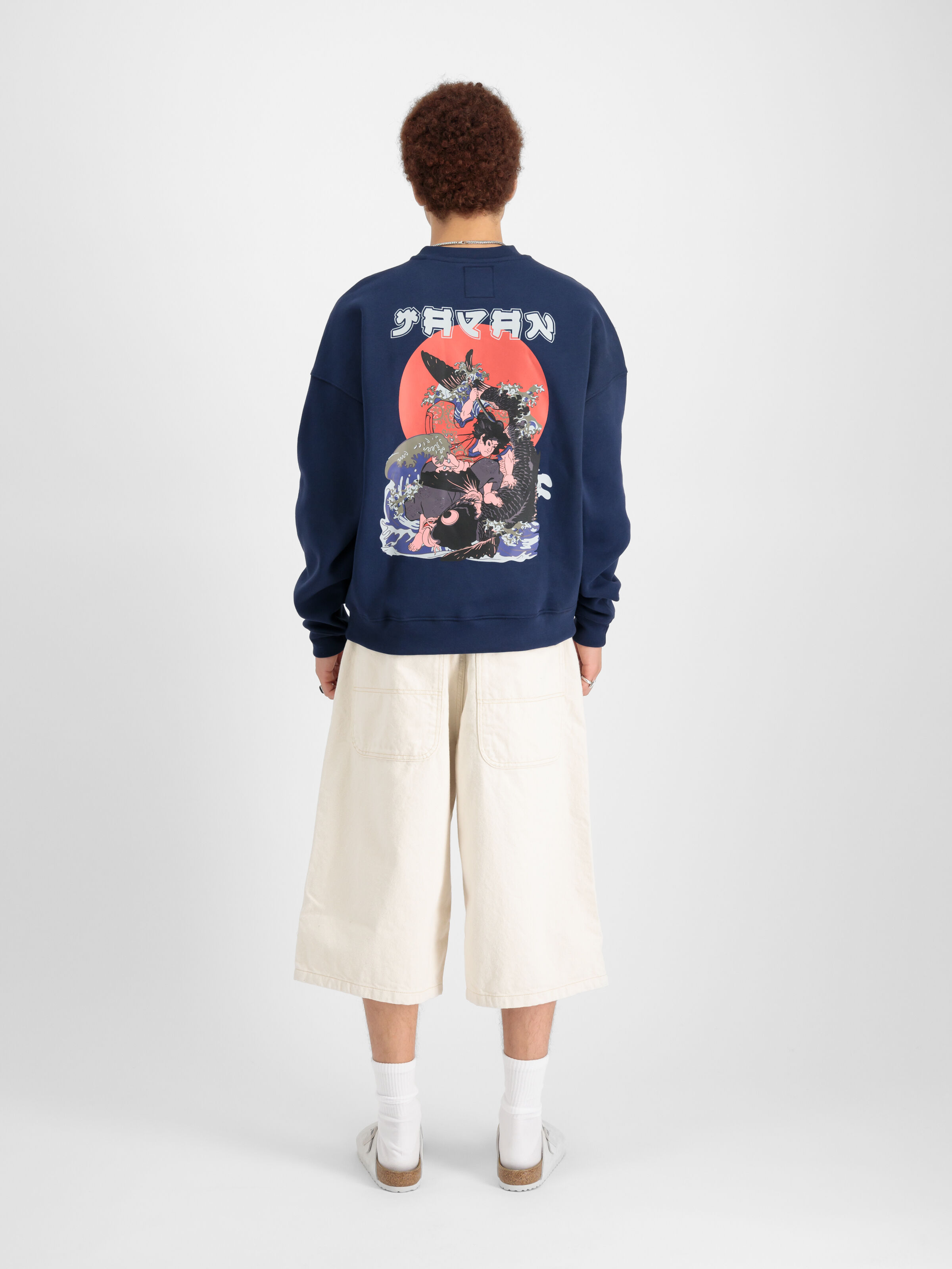 Japan Wave Warrior Sweatshirt ultra navy 146309_697_2_model_00002_124360
