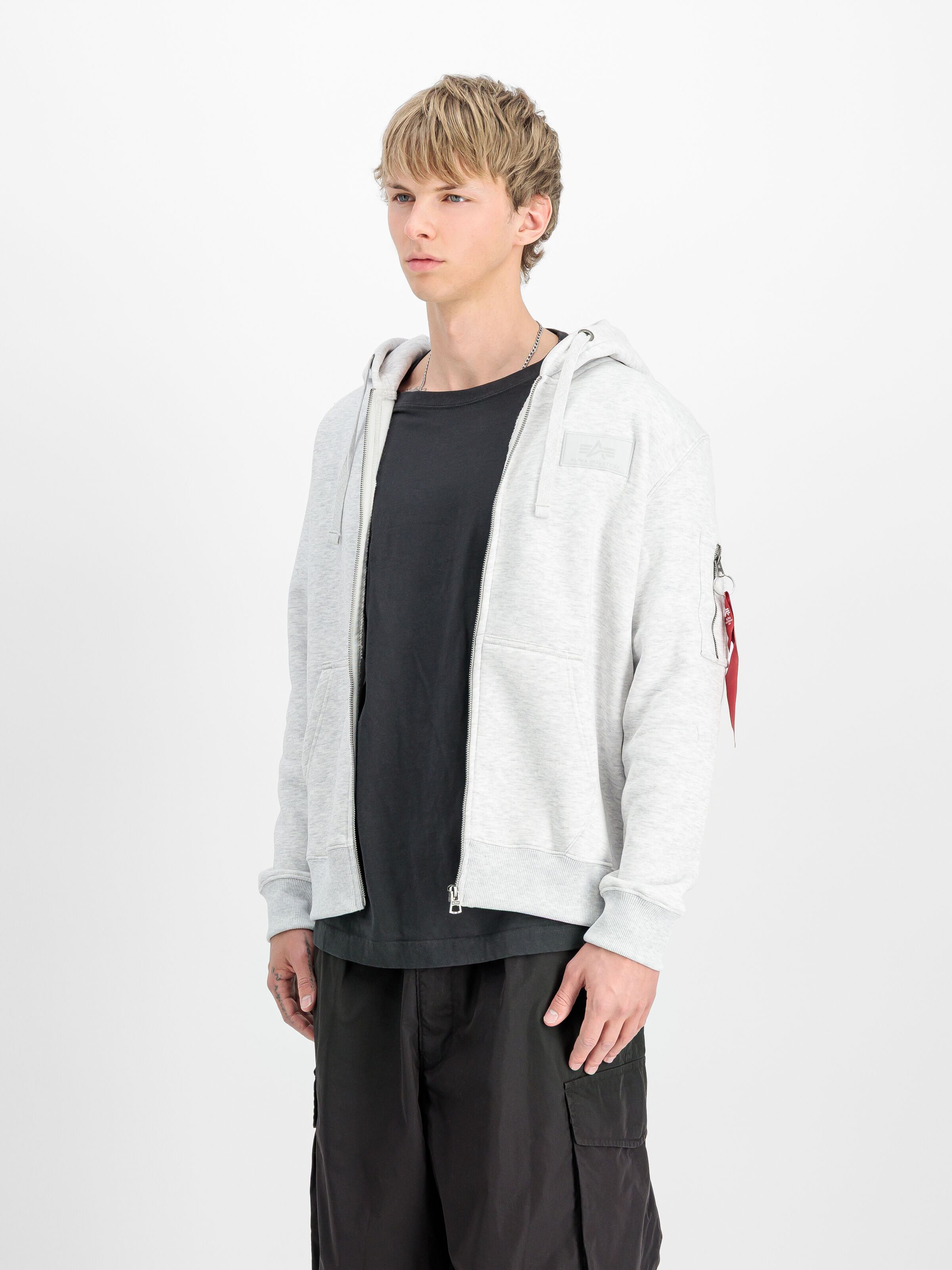 Backprint Zip Hoodie pastel grey melange 128342_752_2_model_00002_173652