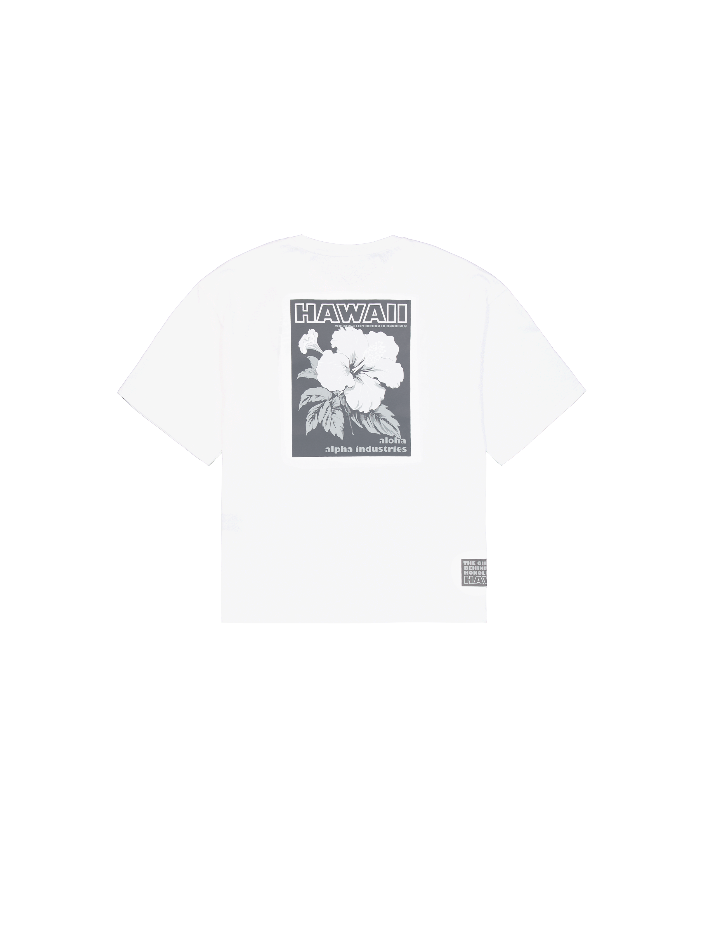Aloha Flower Backprint T-Shirt white/black 156523_92_1_flatlay_00002_145483