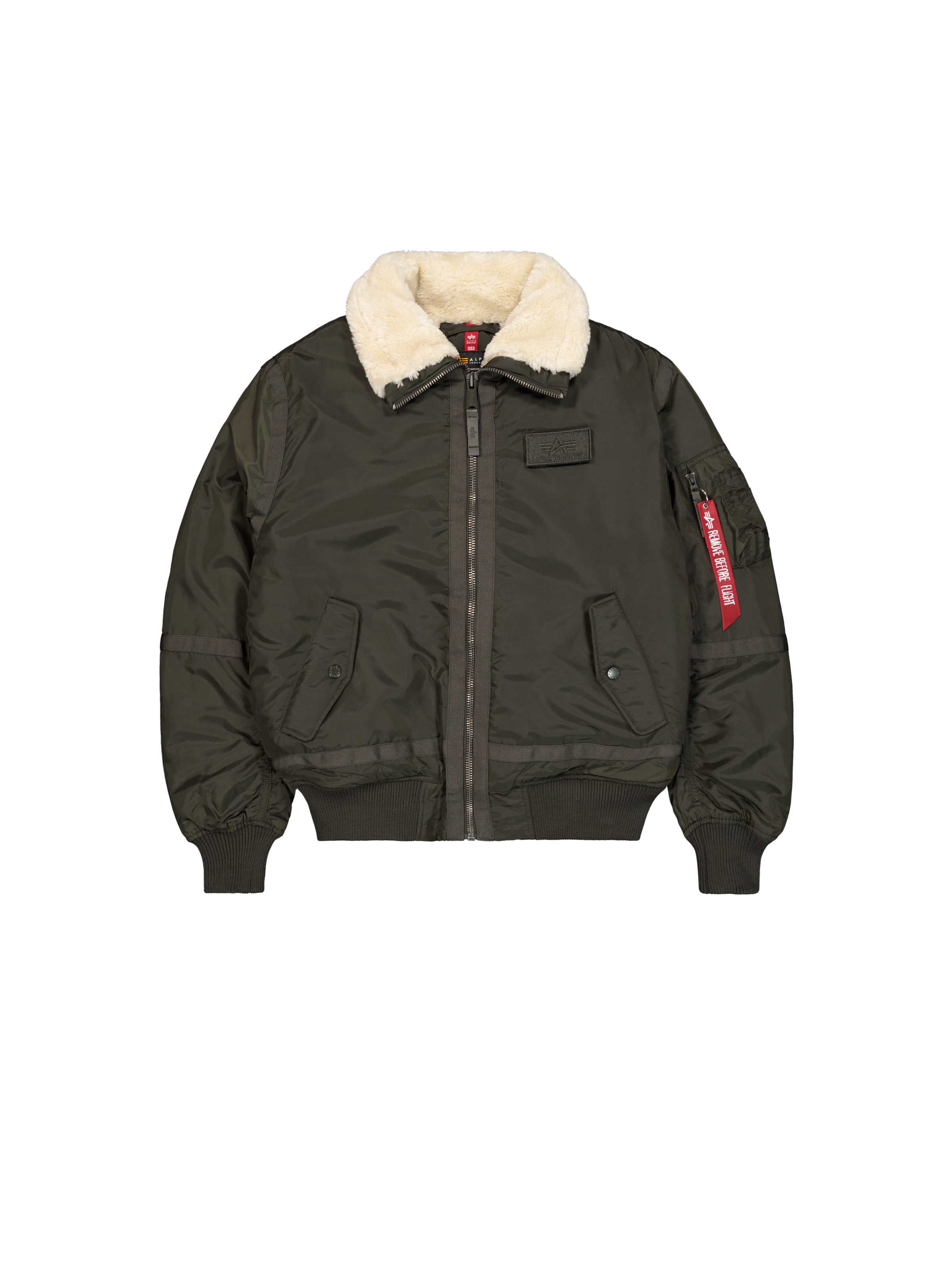 B-15 III TT Two Tone Bomber Jacket black olive 198122_413_1_flatlay_00001_188882.png