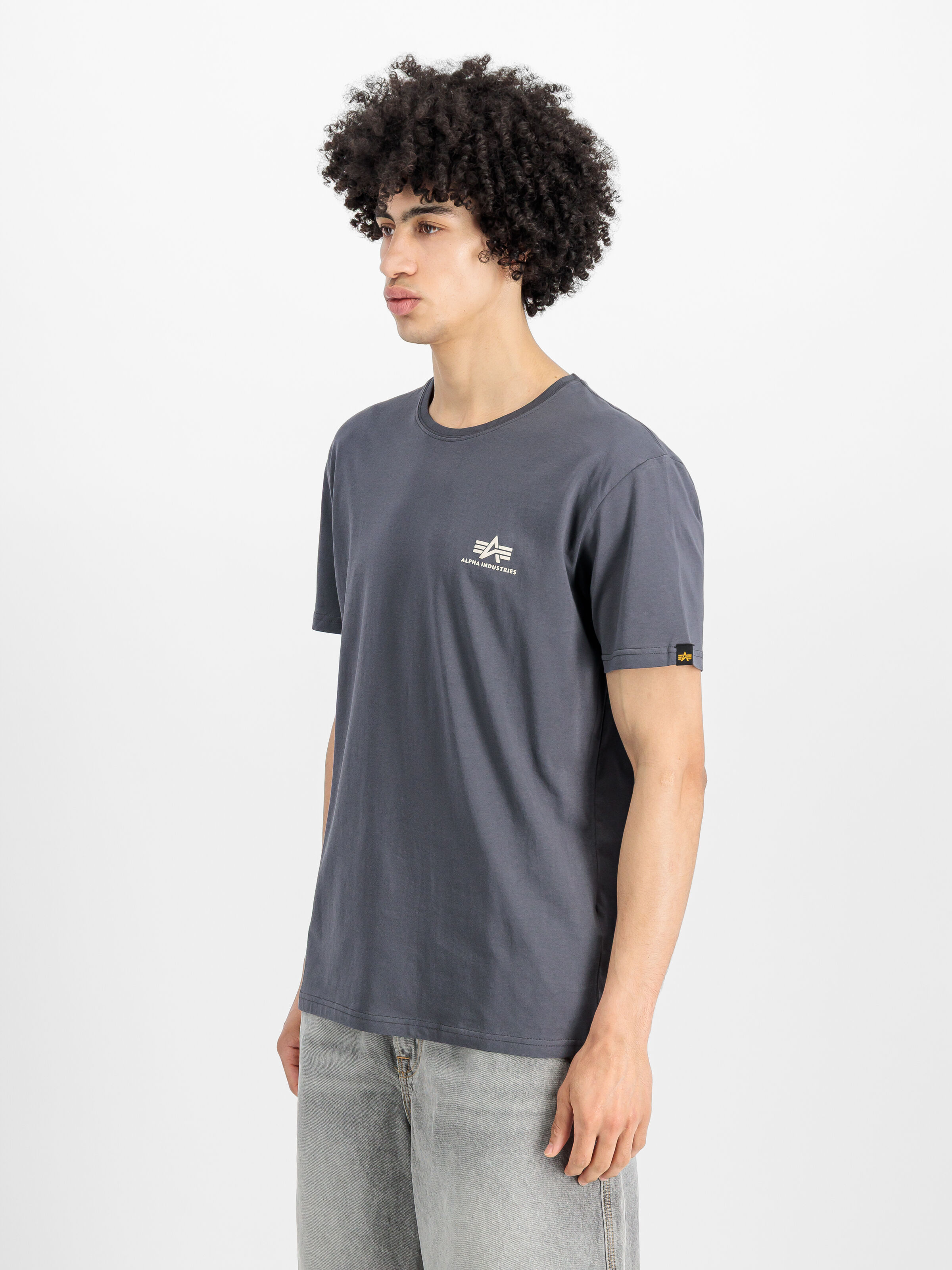 Basic Small Logo T-Shirt greyblack 188505_136_2_model_00002_155751