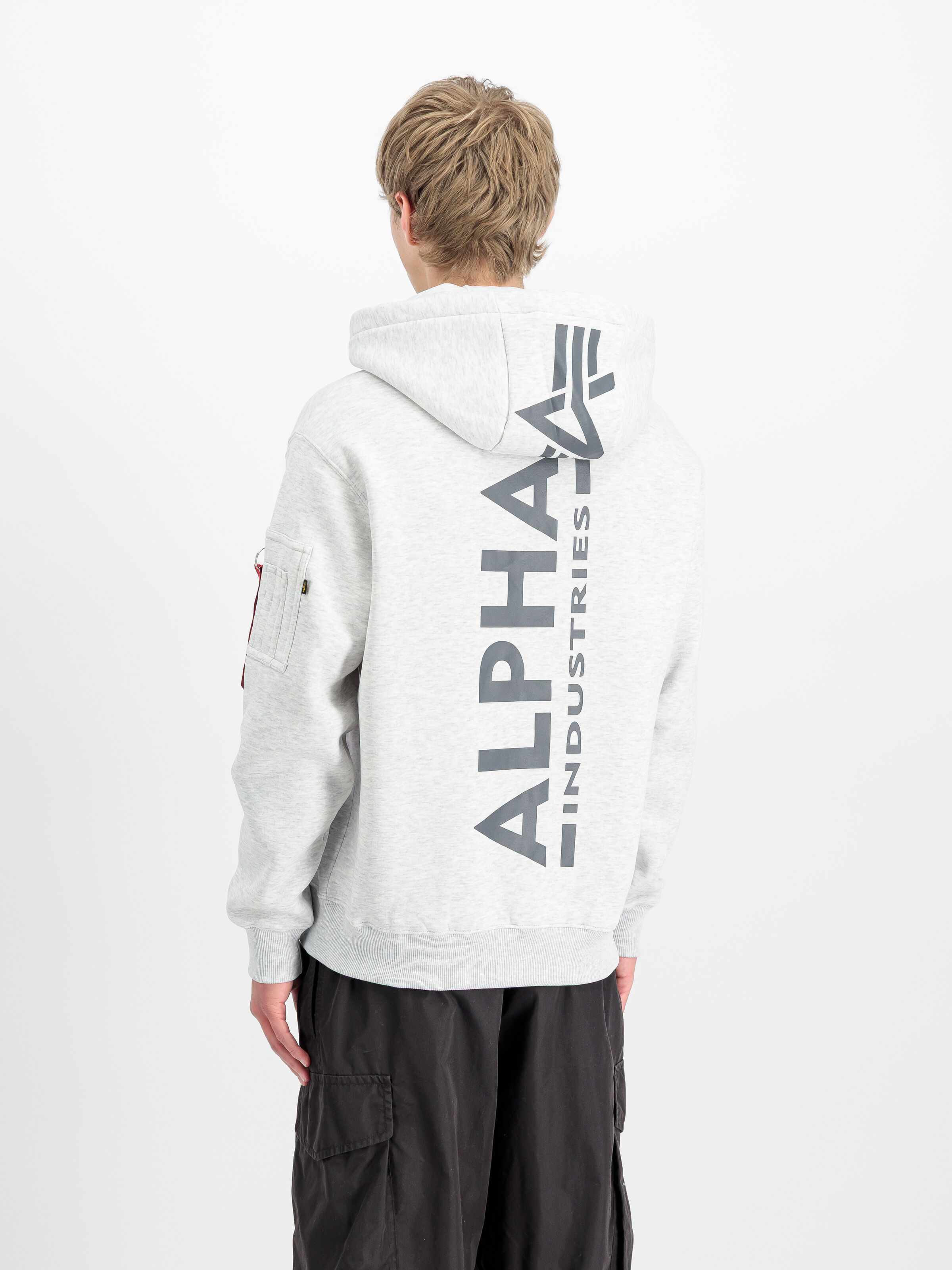Backprint Hoodie pastel grey melange 178318_752_2_model_00003_173686