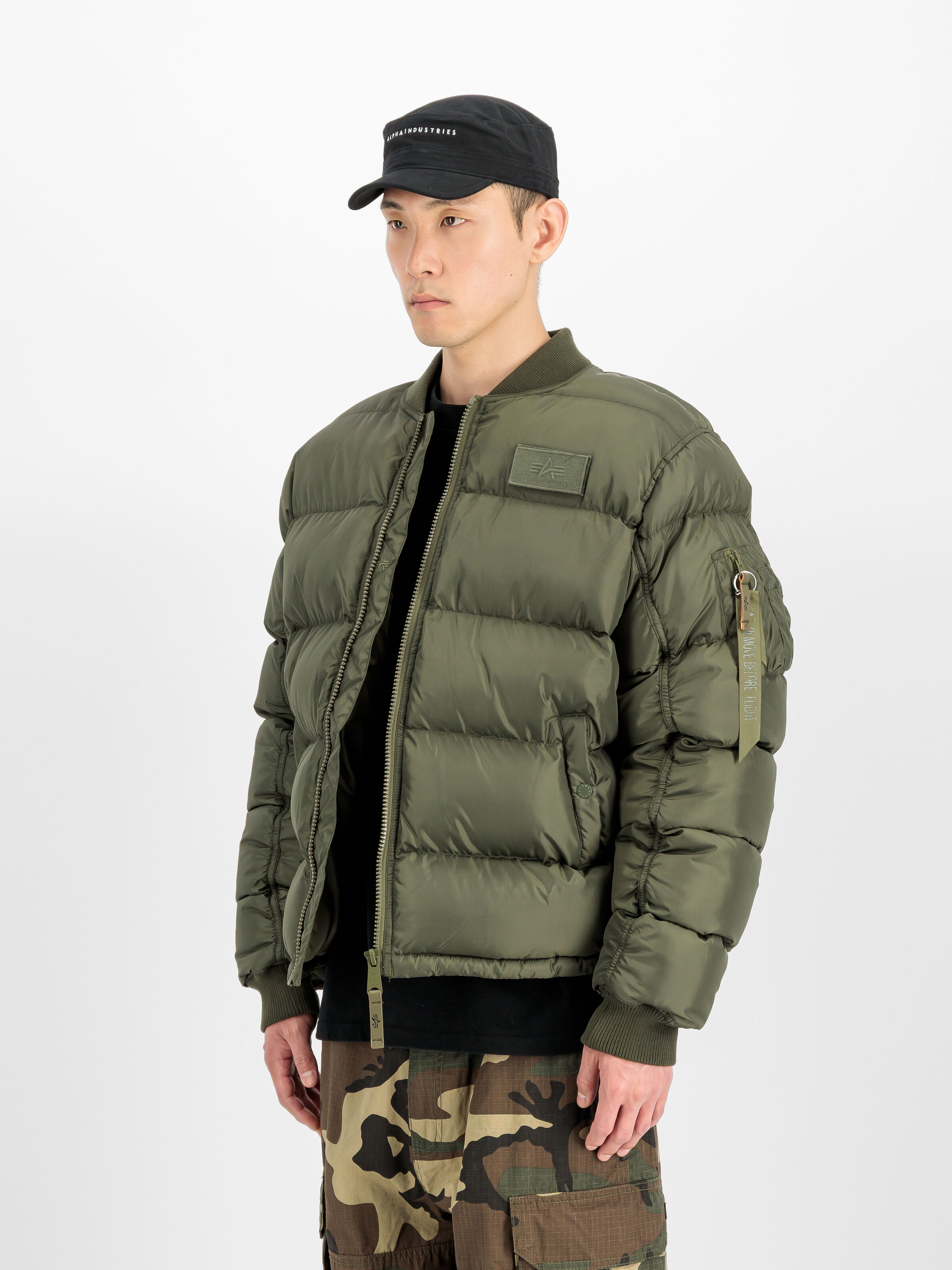MA-1 Puffer Back Embroidery Logo Winter Jacket dark olive 268137_142_2_model_00002_244325