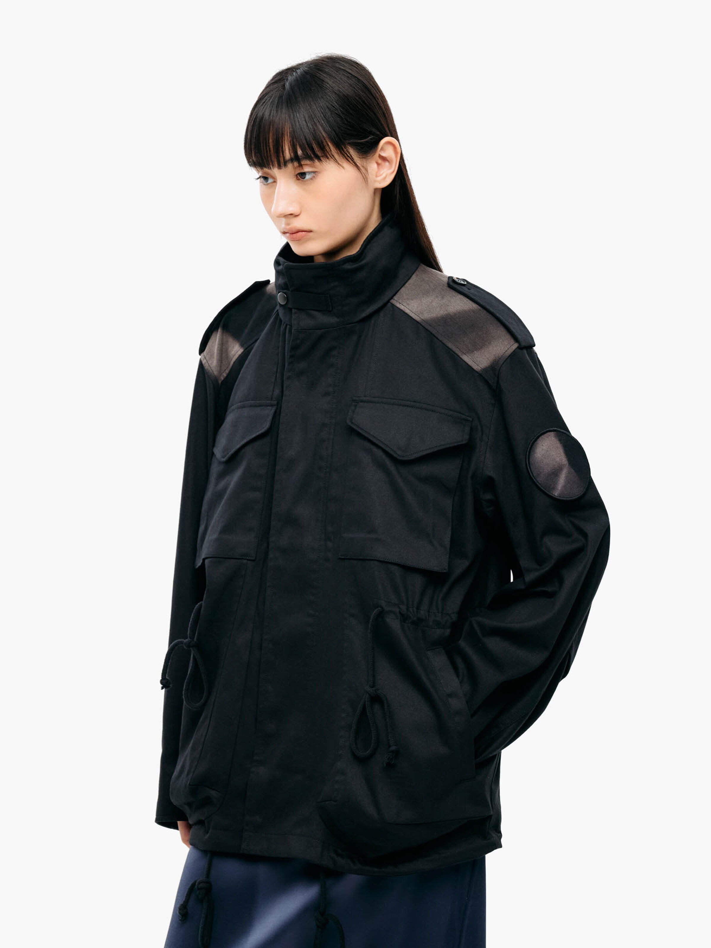 ALPHA x JIYONGKIM Sun-Bleached Field Jacket black 266124_03_2_model_00003_225964