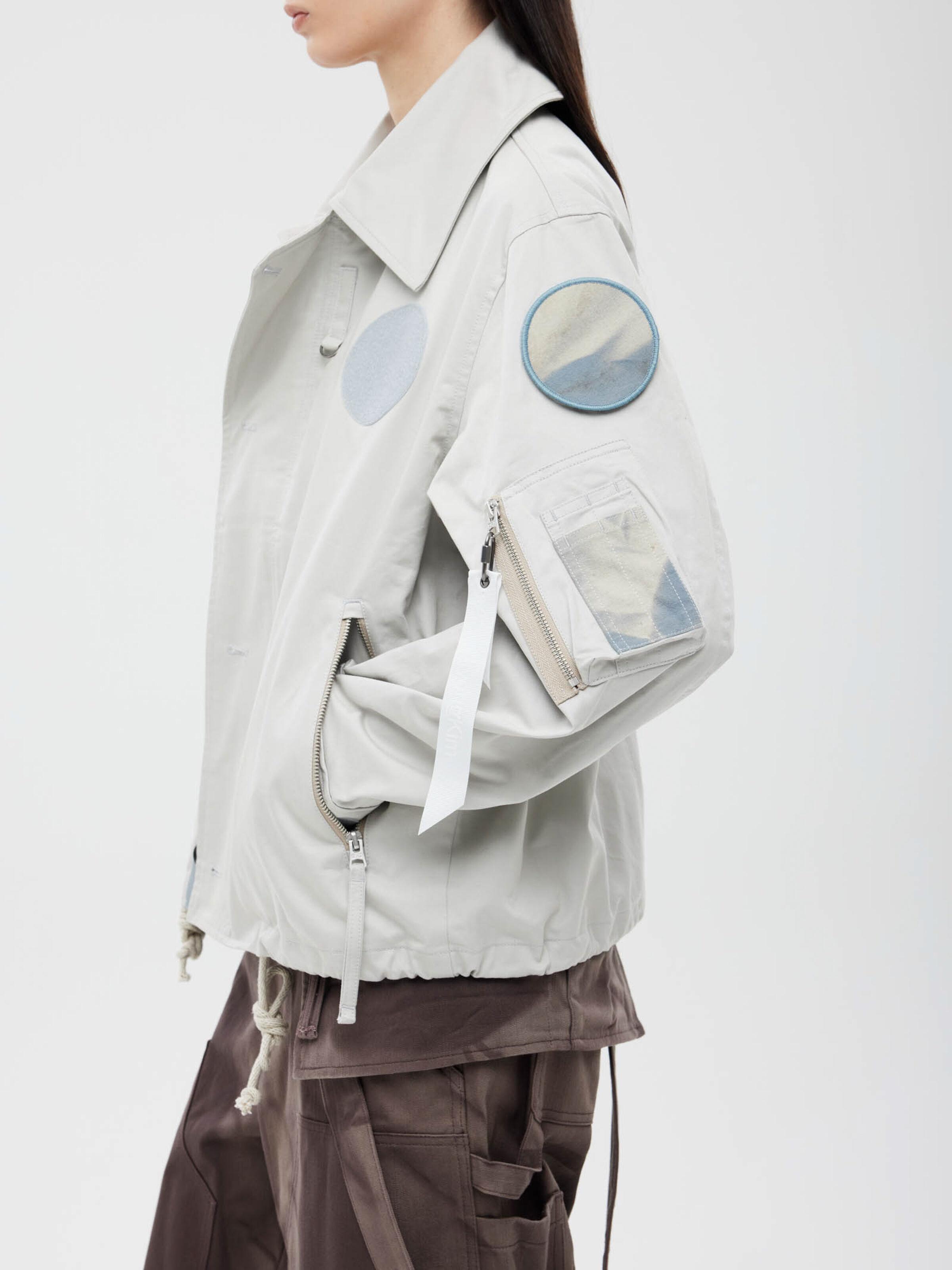 ALPHA x JIYONGKIM Sun-Bleached Wide Collar Field Jacket light grey 266125_19_3_detail_00001_225980