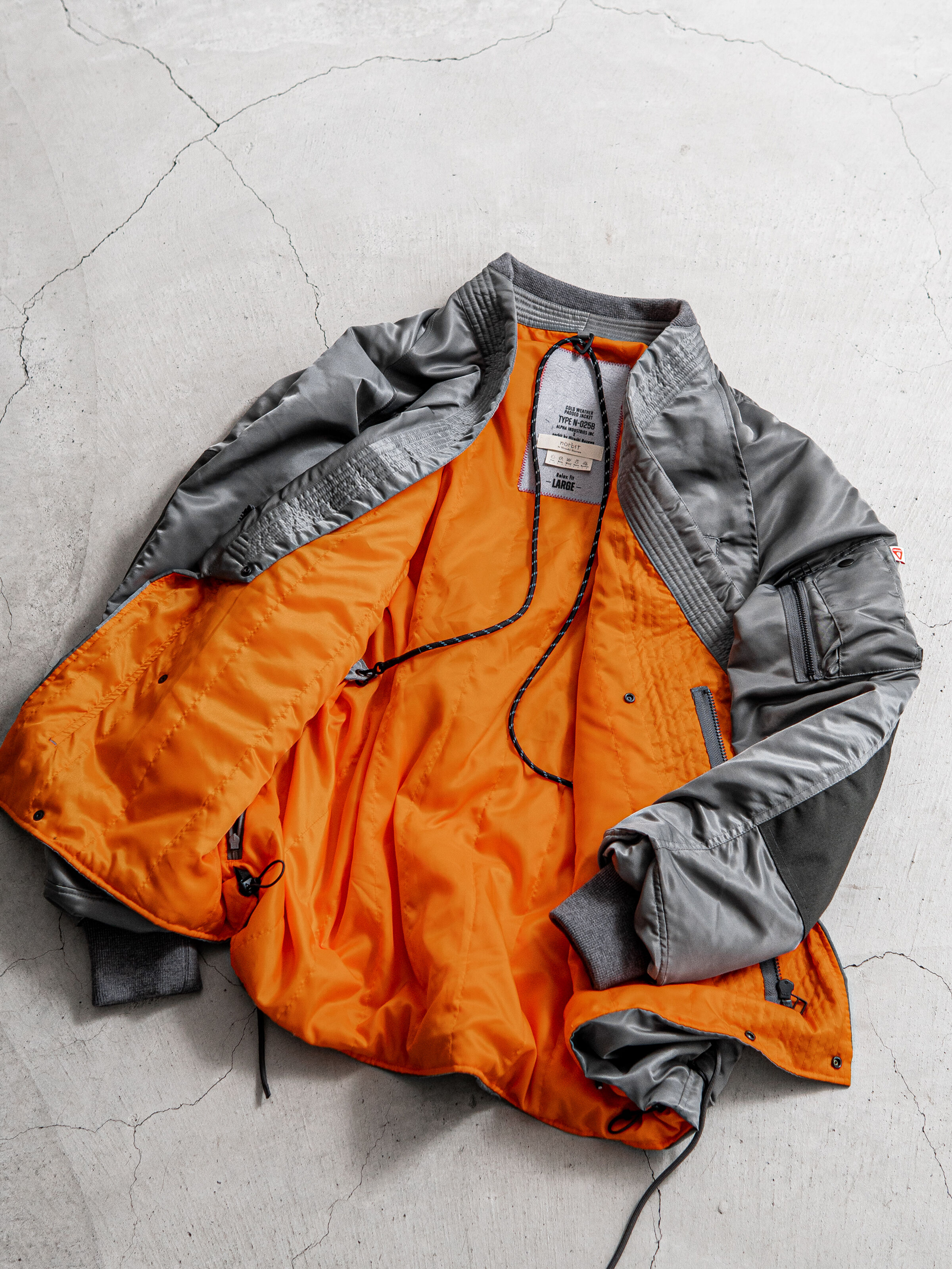 ALPHA x NORBIT N-3B Samue Jacket vintage grey 258133_684_3_detail_00002_208760