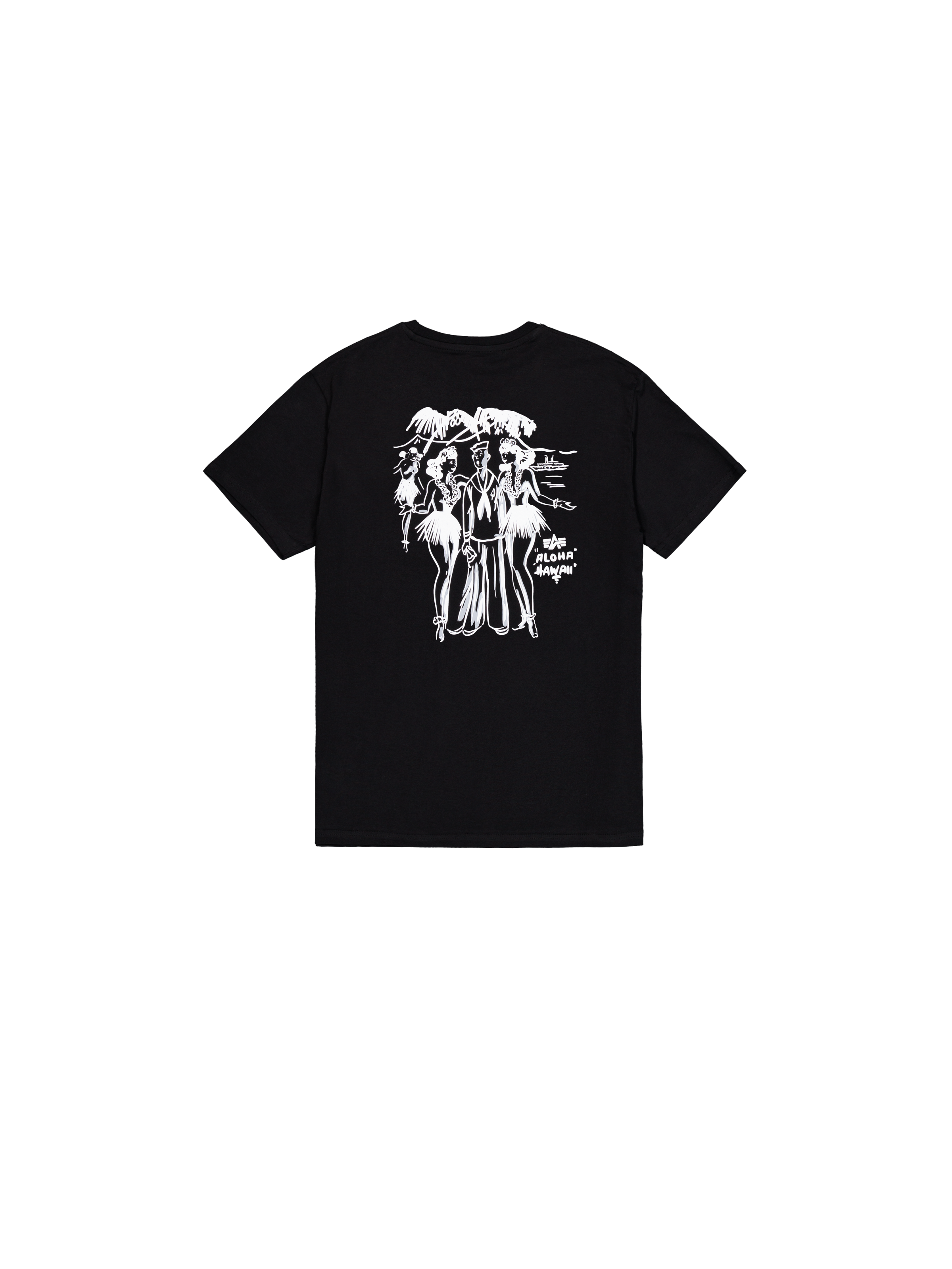 Aloha Backprint T-Shirt black 156530_03_1_flatlay_00002_142658