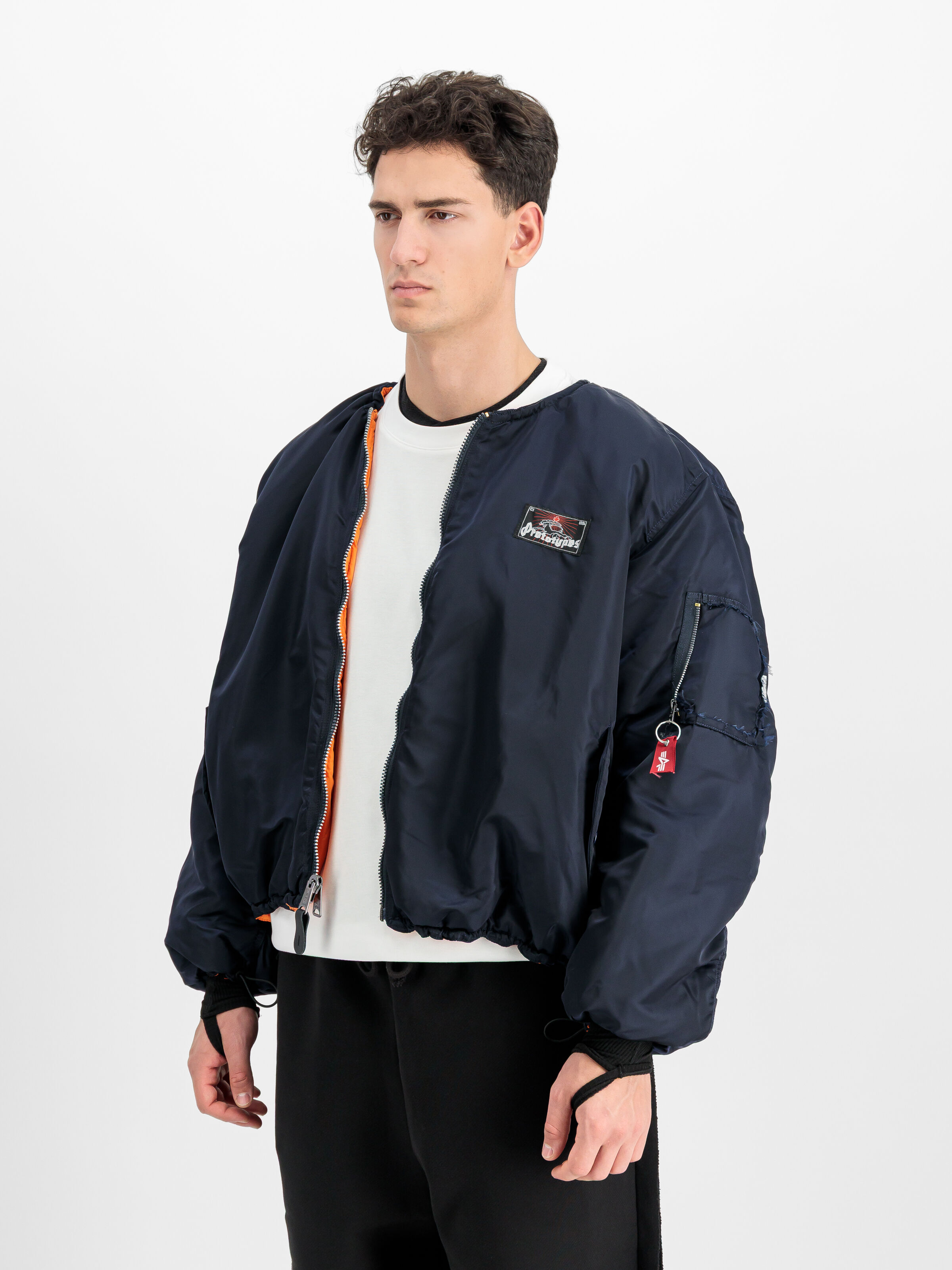 ALPHA x PROTOTYPES Toggle Bomber Jacket navy 258165_02_2_model_00003_224002