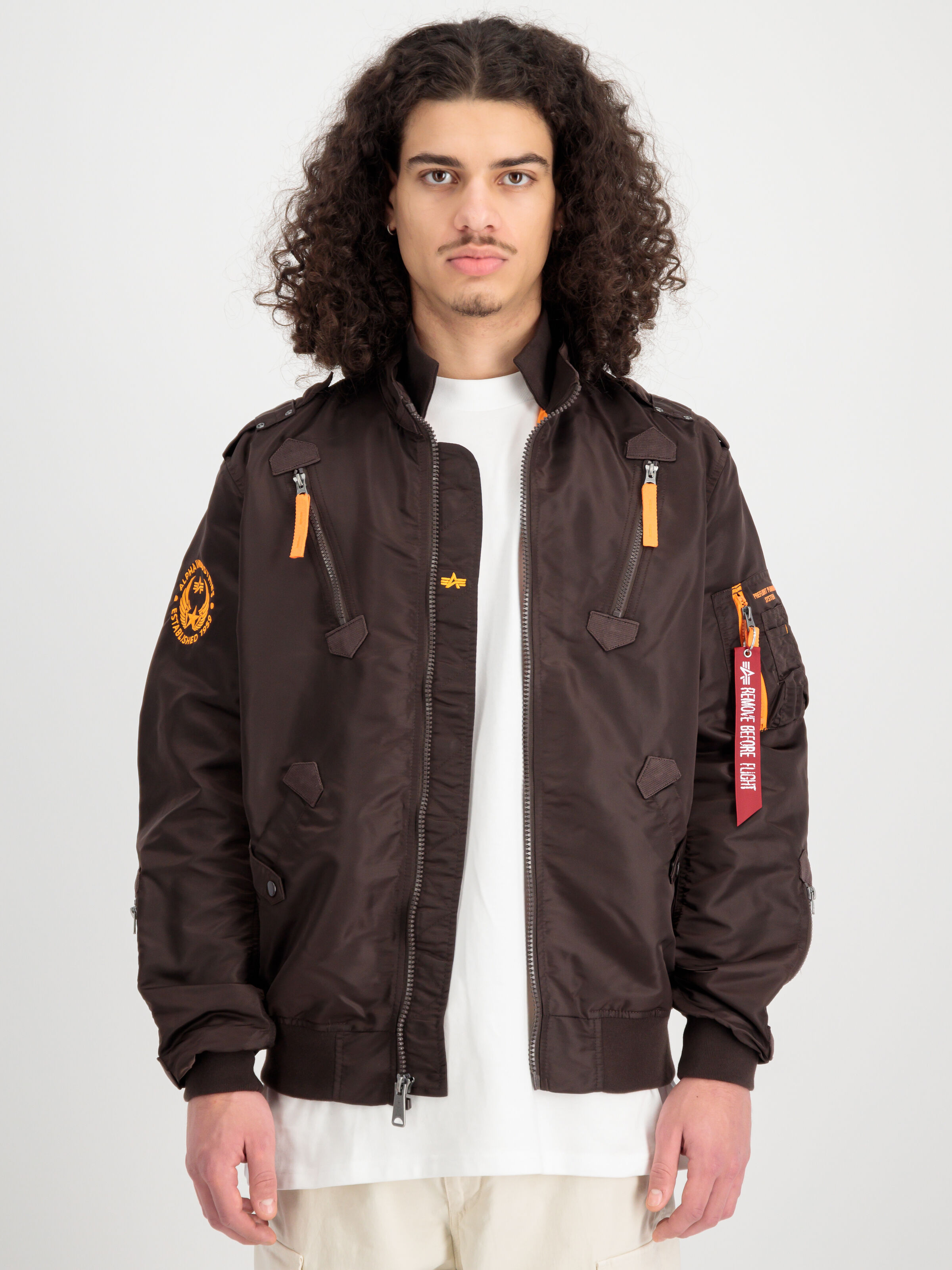 Falcon II Light Bomber Jacket hunter brown 156109_696_00008_182331