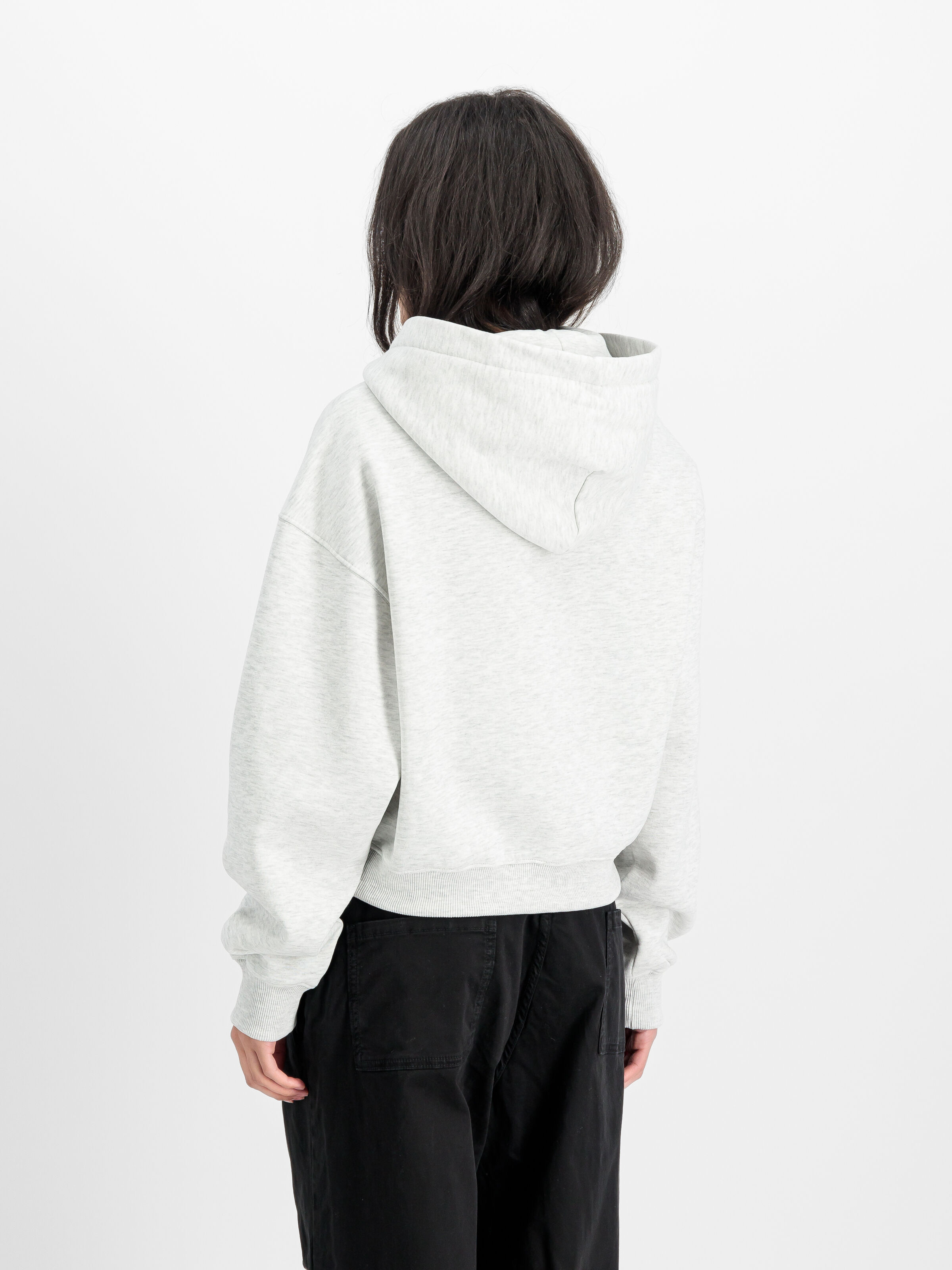 Basic Small Logo Hoodie Women pastel grey melange 258041_752_2_model_00003_166019