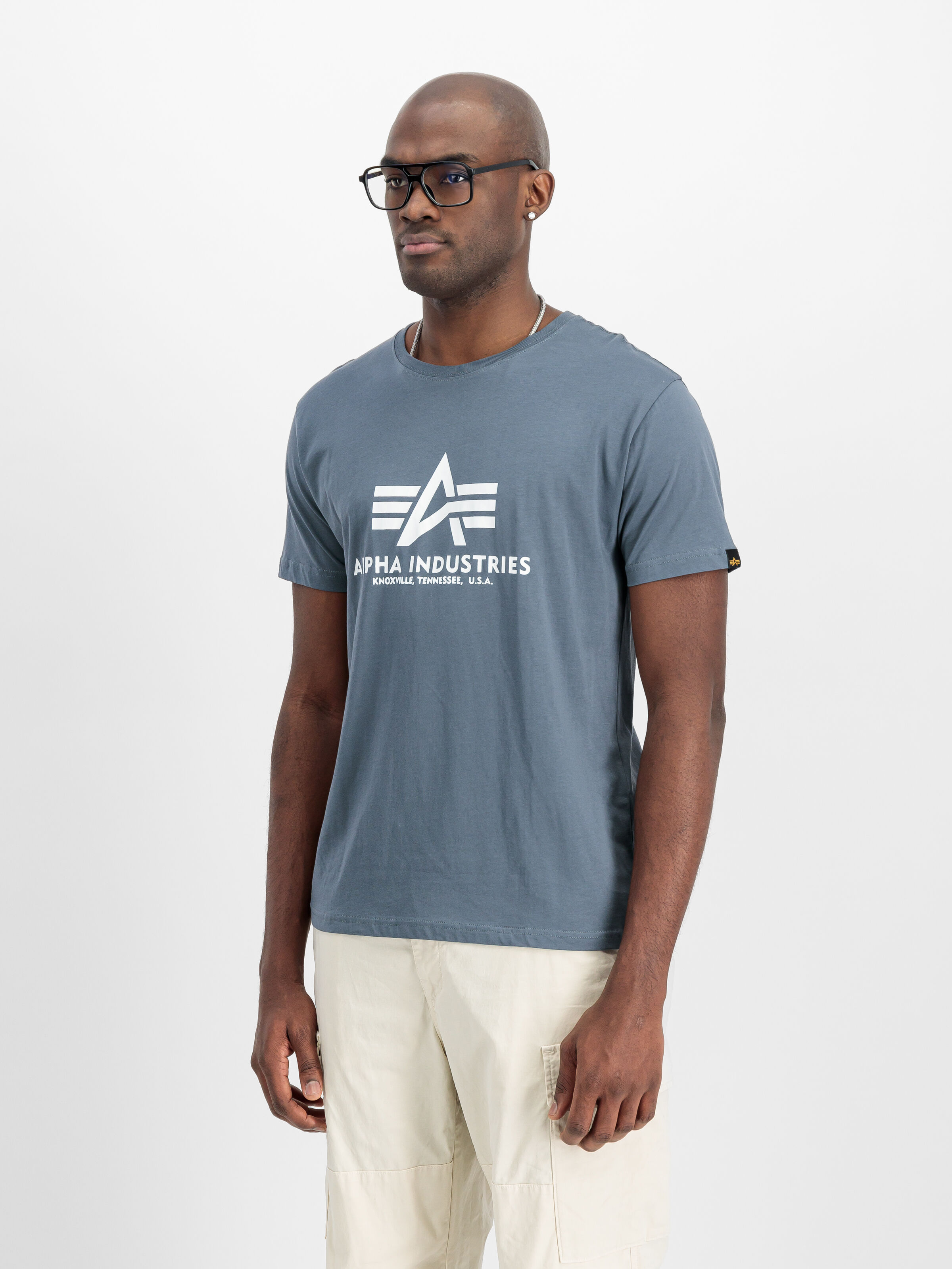 Basic Big Logo T-Shirt denim blue 100501_439_2_model_00002_161021