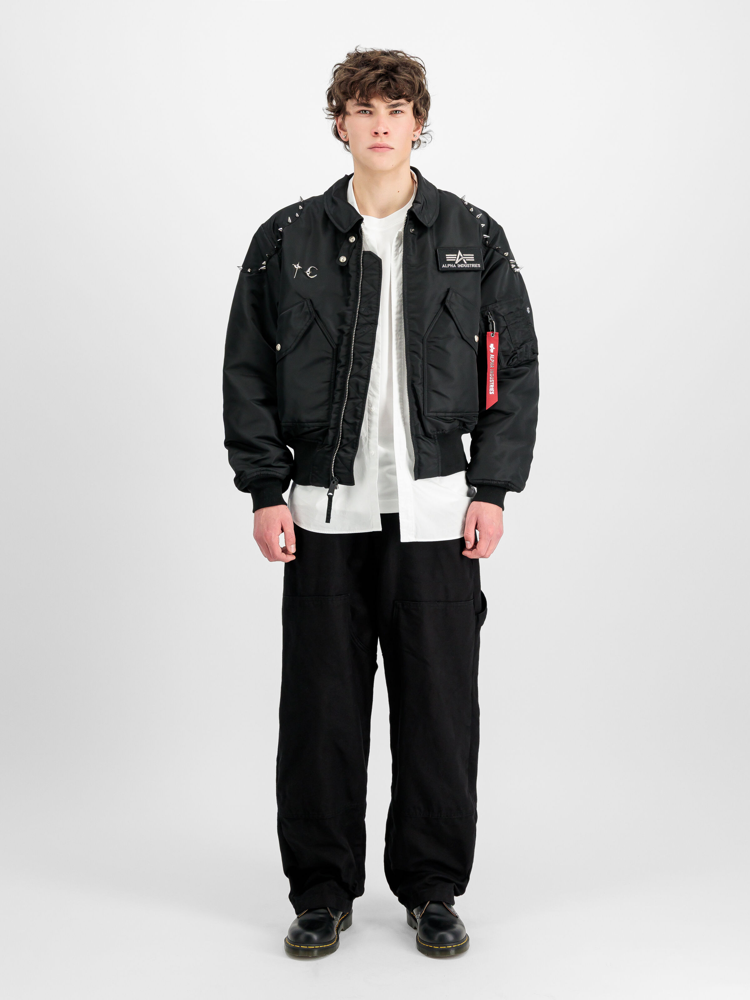 ALPHA x THUG CLUB CWU-45P STUD Bomber Jacket black 258152_03_2_model_00001_209967