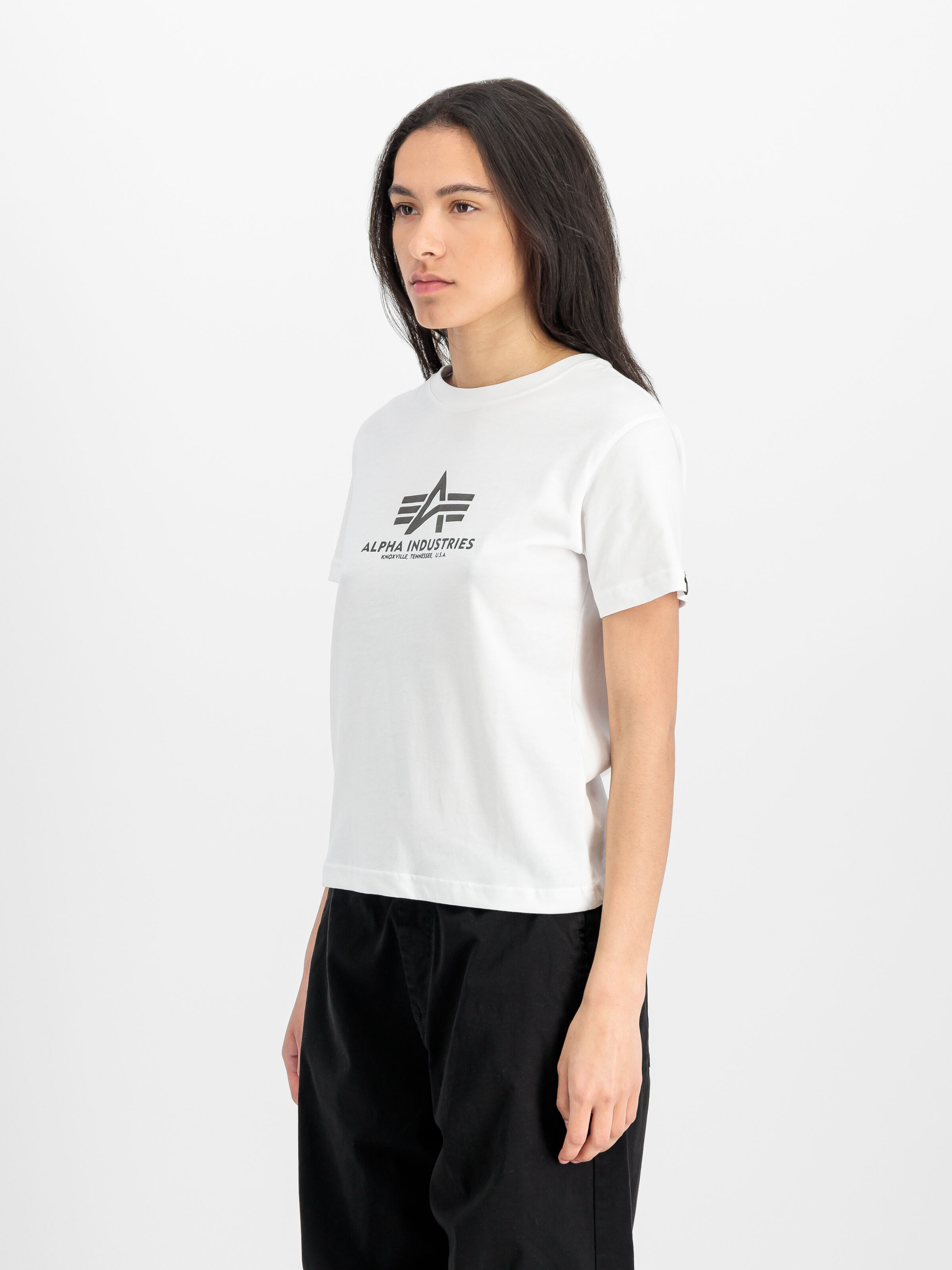 Basic Big Logo Puff Print T-Shirt Women white 258061_09_2_model_00002_165521